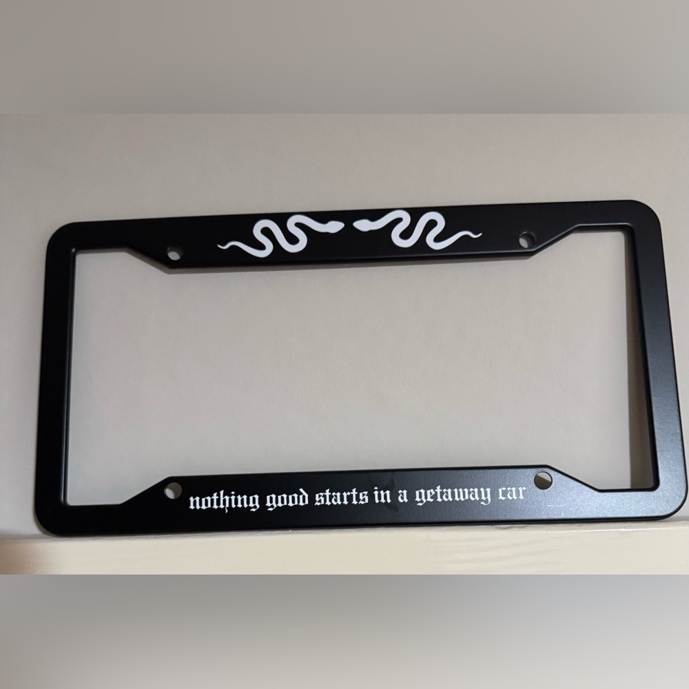 Taylor Swift Reputation Getaway Car License Plate Frame